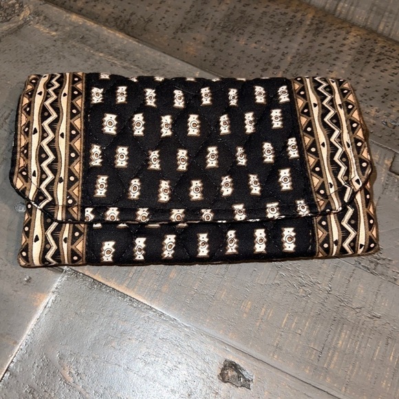 Vera Bradley Trifold Velcro Wallet in Zebras - Picture 1 of 4